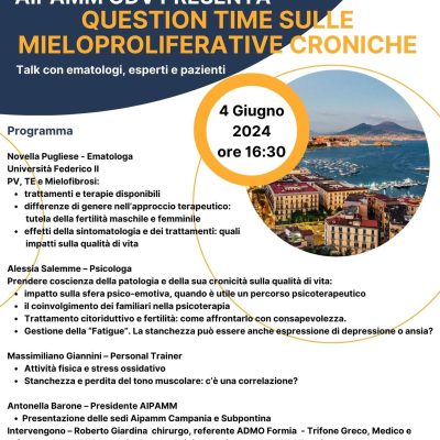 Question Time sulle Mieloproliferative Croniche | Giugno 2024